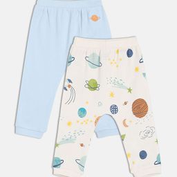 MINI KLUB Boys Pack of 2 Conversational Printed Cotton Regular Trousers-picture-42