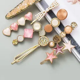 KHANBAGSTORE Girls Set Of 8 Korean Tic Tac Hair Clips image 3