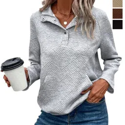 Mast & Harbour Women Pack Of 4 Self Design Shirt Collar Sweatshirt-picture-12