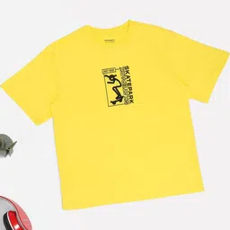 Pantaloons Junior Boys Typography Printed Pure Cotton Oversized T-shirt-picture-26