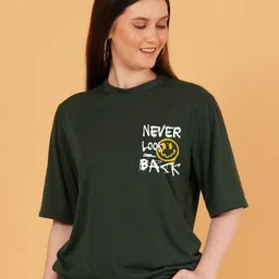 kintu parantu Women Pack of 2 Bugs Bunny Graphic Printed Round Neck Relaxed Fit T-shirts image 5