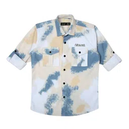CAVIO Boys Comfort Spread Collar Abstract Printed Cotton Casual Shirt-picture-29