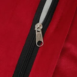 HOSTA HOMES Red & Gold-Toned Set of 5 Floral Velvet Square Cushion Covers image 2