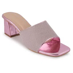 DressBerry Textured Party Block Mules image 5