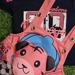 BAESD Infants Printed Short Dungarees With T-Shirt image 2