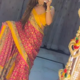 ROFOLO Ethnic Motifs Mirror Work Patola Saree image 3