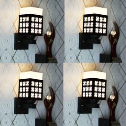 Gojeeva Black Wood Square Shaped Wall Lamp-picture-16