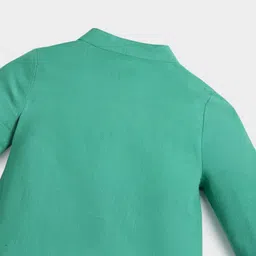 Somersault Infant Floral Embroidered Thread Work Mandarin Collar Pure Cotton Kurta Set image 4