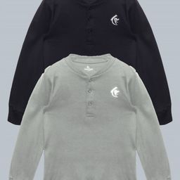 KiddoPanti Kids 2 Henley Neck Applique T-shirt-picture-12