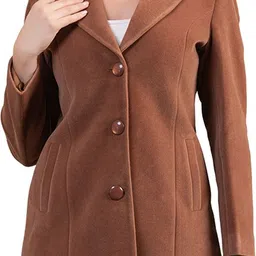 twenty me Acrylic blend Self Design Coat For Women image 1