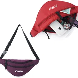 prikli Fanny Pack Combo for Men Women | Waist Bags | Chest Crossbody Travel Bags pouch bag mini bag Waist Pouch | Bum Bag | Chest Bag-image-7