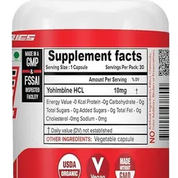 nutrija Yohimbine HCL 10mg Strenght and Potent Fat Burner Supplement image 2