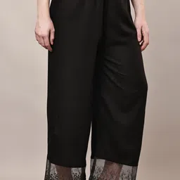 sellingsea Women Regular Fit Black Cotton Blend Trousers-picture-14