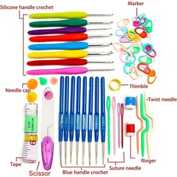 gemsy 52-Piece Crochet Kit | Yarn, Hooks, Needles & Accessories Set image 2