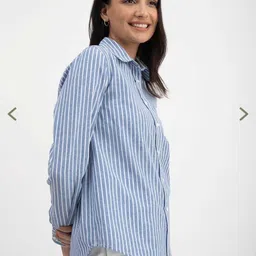 butclub Women Regular Fit Striped Casual Shirt image 3