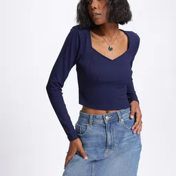 glitchez Basic Knits Ribbed Crop Fitted Top-picture-39