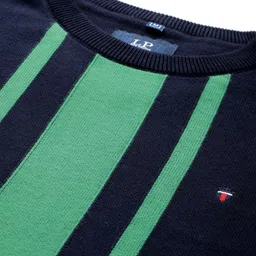 Louis Philippe Sport Striped Pure Cotton Pullover image 2