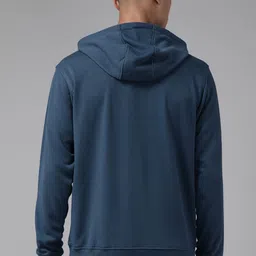 The Roadster Lifestyle Co. Men Navy Blue Hooded Sweatshirt image 4