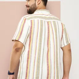 Sztori Men Plus Size Striped Casual Shirt image 4