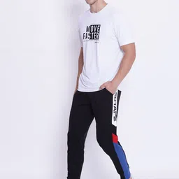 Red Tape Men Black Solid Joggers image 4