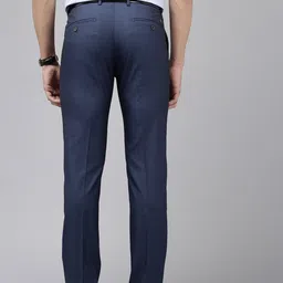 Arrow Men Textured Hudson Tailored Fit Formal Trousers image 2