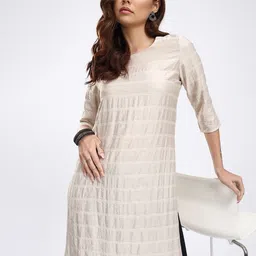 Anouk Rustic Horizontal Striped Straight Kurta-picture-24
