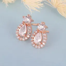 GIVA 92.5 Sterling Silver Elegant Pear Drop Stud for Women-picture-32