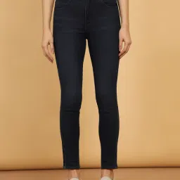 Wrangler Dark Blue Skinny Fit High Rise Jeans-image-48
