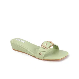 ELLE Embellished Open Toe Wedge Heels image 3