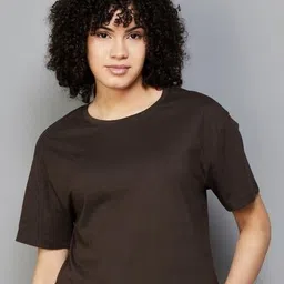 URBANICE Women V-Neck T-shirt-image-9