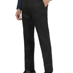 Greenfibre Brown Slim Fit Trousers image 3