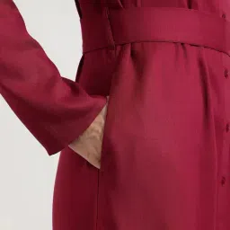 Fablestreet Wine Regular Fit Dress image 5