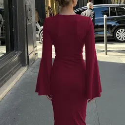 StyleCast x Revolte Fit & Flare Maxi Dress image 4