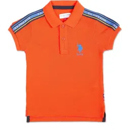 U.S. Polo Assn. Kids Orange Solid Polo T-Shirt-picture-21