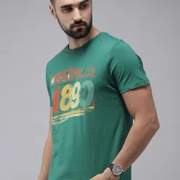 U.S. Polo Assn. Denim Co. Men Brand Logo Printed Pure Cotton Slim Fit T-shirt image 5