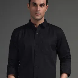 SUI DHAGA Men India Slim Fit Spread Collar Solid Cotton Formal Shirt-picture-15