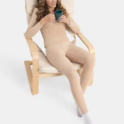 Jockey Soft Touch Microfiber Elastane Stretch Fleece Fabric Thermal Leggings - 2541 image 2