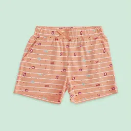 Pantaloons Junior Peach Cotton Printed Shorts-picture-30
