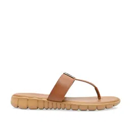 Rocia by Regal Women's Tan T-Strap Sandals-picture-29