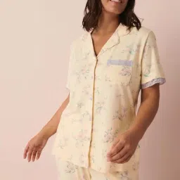 La Vie En Rose Yellow Printed Shirt-image-59