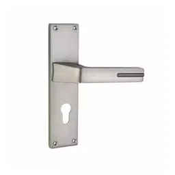 Jainson Locks Saga Edge Cylinder Mortise Handle Lock Set 62 mm x 250 mm Matt Satin + Black Finish, 606-picture-31