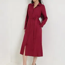 Fablestreet Wine Regular Fit Dress image 3