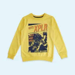 Pantaloons Junior Yellow Cotton Printed Full Sleeves Sweatshirt-picture-22