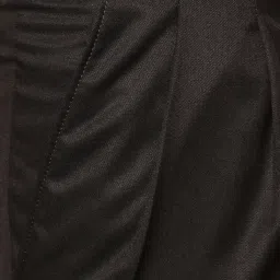 Van Heusen Dark Brown Comfort Fit Trousers image 4