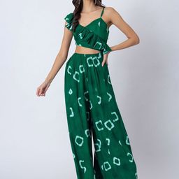 Moomaya Women Printed Basic Jumpsuit with Ruffles-picture-7