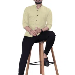 Moda Rapido Mandarin Collar Roll-Up Sleeves Regular Fit Sleeve Shirt-picture-25