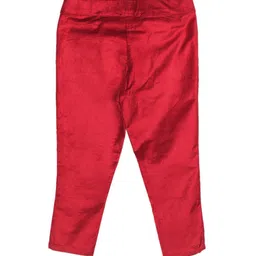 Peppermint Girls Red Solid Regular Trousers image 3