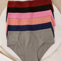 FiveFlag Pack Of 6 Combed Cotton Hipster Briefs-picture-35