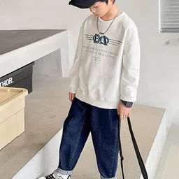 LULU & SKY Boys Tapered Fit High-Rise Slash Knee Jeans image 3