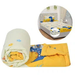 Filymore Camera Elastic Fitted bedsheet for Single Bed 240 TC Made with Pure Microfiber 1 bedsheet and 1 Pillow Covers (Size 72x36 inches) fit up to 6 inches Mattress(Colour-Cream)-image-61